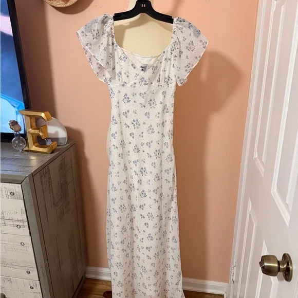 Princess Polly Hera Maxi Dress White Floral Sz 0 - Picture 3 of 10